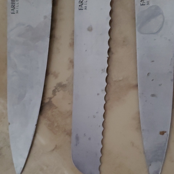 Vintage Butcher Block Set with (12) knives/tool - Picture 5 of 6